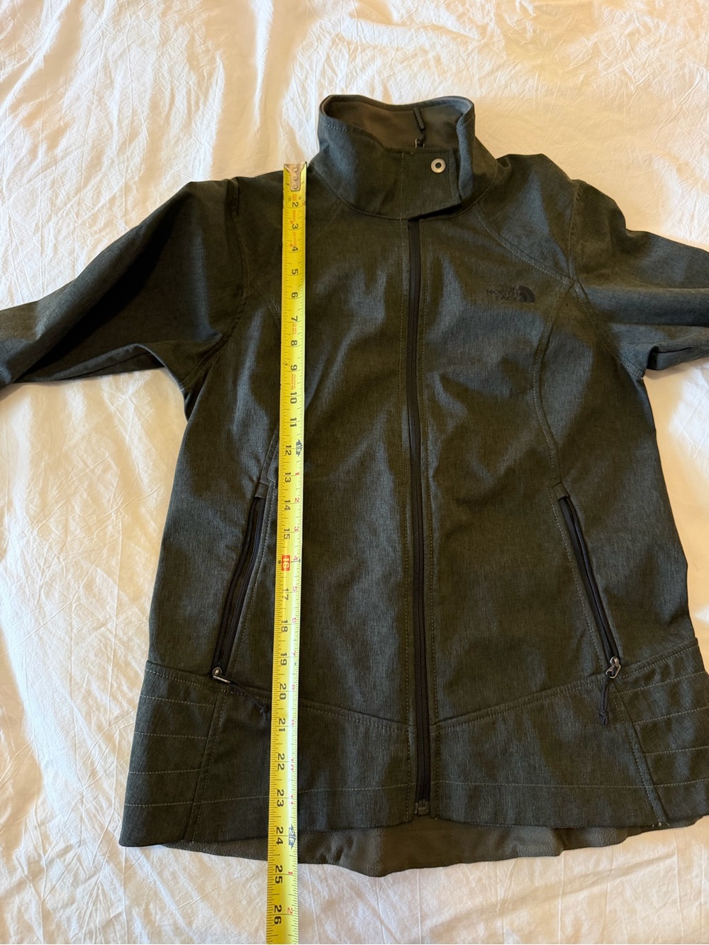 The North Face WindWall Women’s Full Zip Collared Jacket Long Sleeve Gray M - Picture 7 of 8